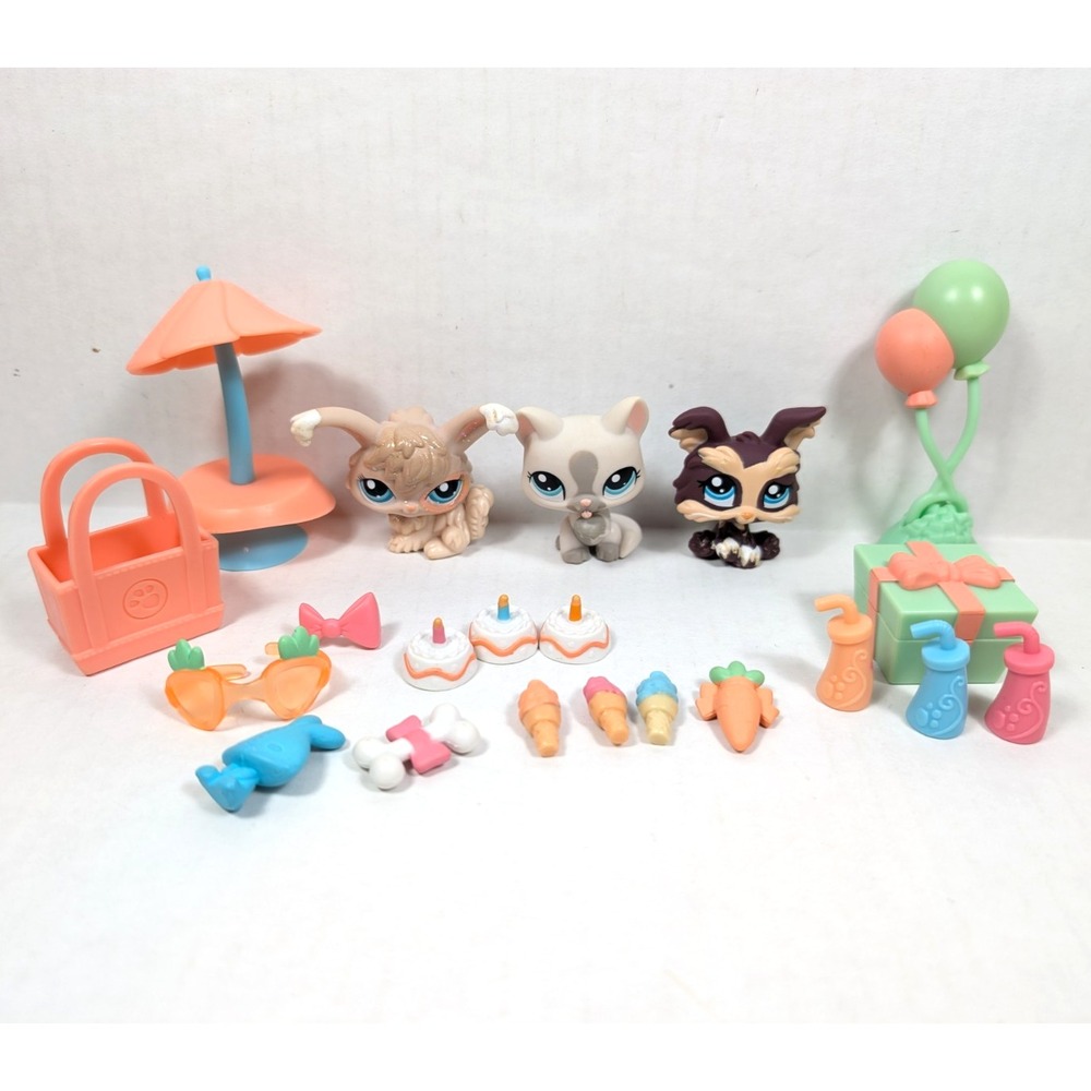Authentic Littlest Pet Shop Ballon n Treats Party Playset COMPLETE #1471-1473
